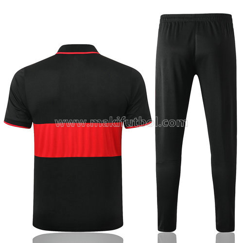 camiseta as roma polo 2019-2020 negro rouge